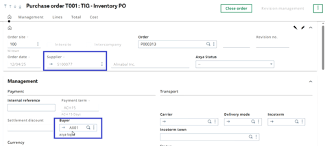 Sage X3 status field